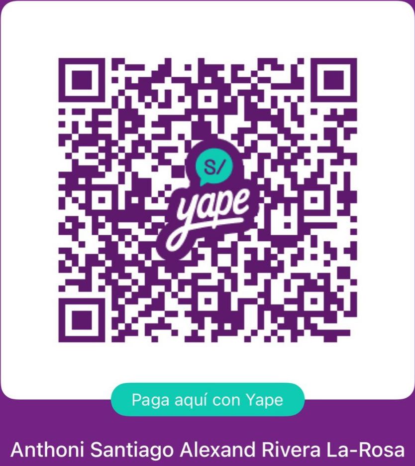 QR Yape para apoyar el proyecto